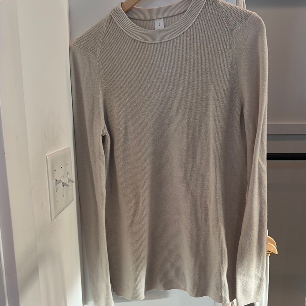 Lululemon lightweight sweater material.